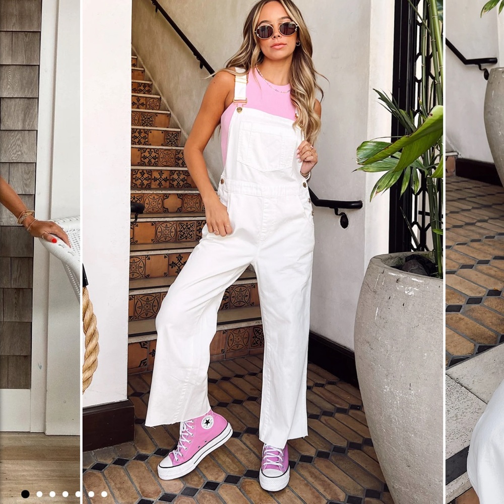 MARFA OVERALLS IN OFF WHITE DENIM